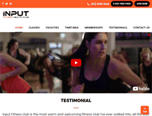 Tablet Screenshot of inputfitness.com.au